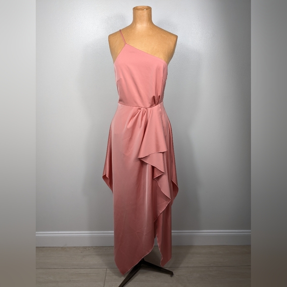 MAJORELLE Emery Gown Pink Size Small One Shoulder Open Back Dress Revolve - Picture 4 of 16